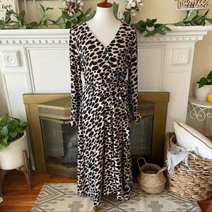 EUC Ann Taylor Loft cheeta print dress